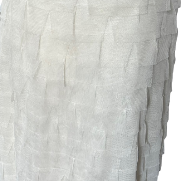 BCBG Max Azria Strapless Evening Off White Maxi Tiered dress Casual Wedding 4 - Picture 6 of 8